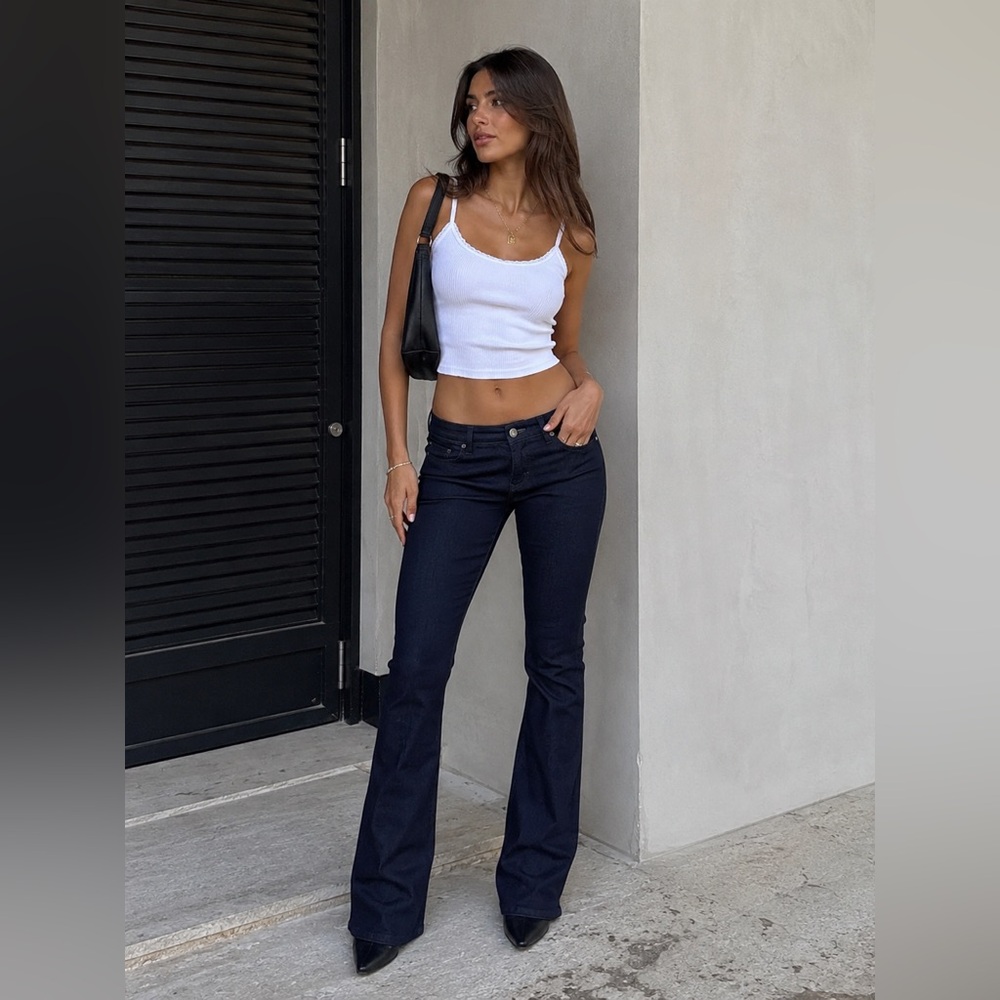 Calvin Klein Jeans Dark Navy Flare High-Rise